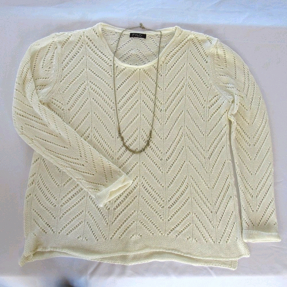 FYLO Knit Off White Sweater Women's